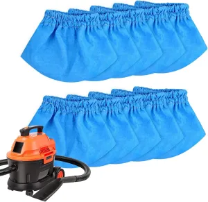 10 Pack VRC2 Cloth Filter Compatible with Vacmaster 1.5 to 3.2 Gallon Wet/Dry Vacuums, Also fit for Armor All AA155 AA256 AA255