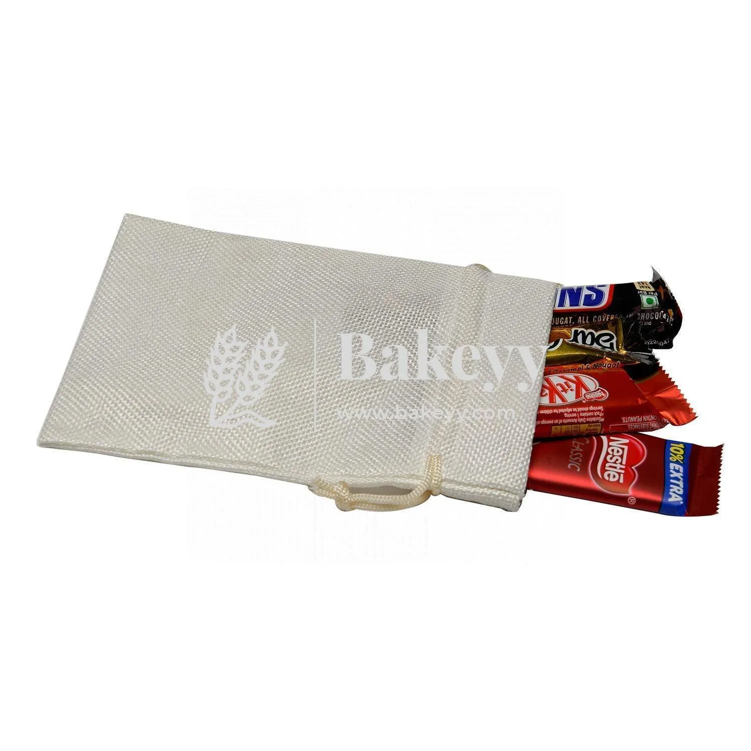 10x15 Cm | Jute Potli Bag | Cream Colour | Gift Return Gifts Bags | Drawstring Bags| Pack of 10