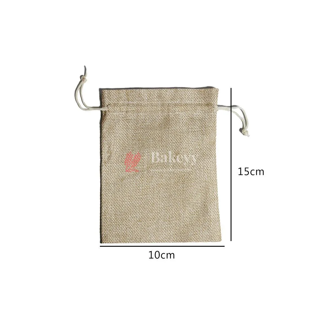 10x15 Cm | Jute Potli Bag | Cream Colour | Gift Return Gifts Bags | Drawstring Bags| Pack of 10
