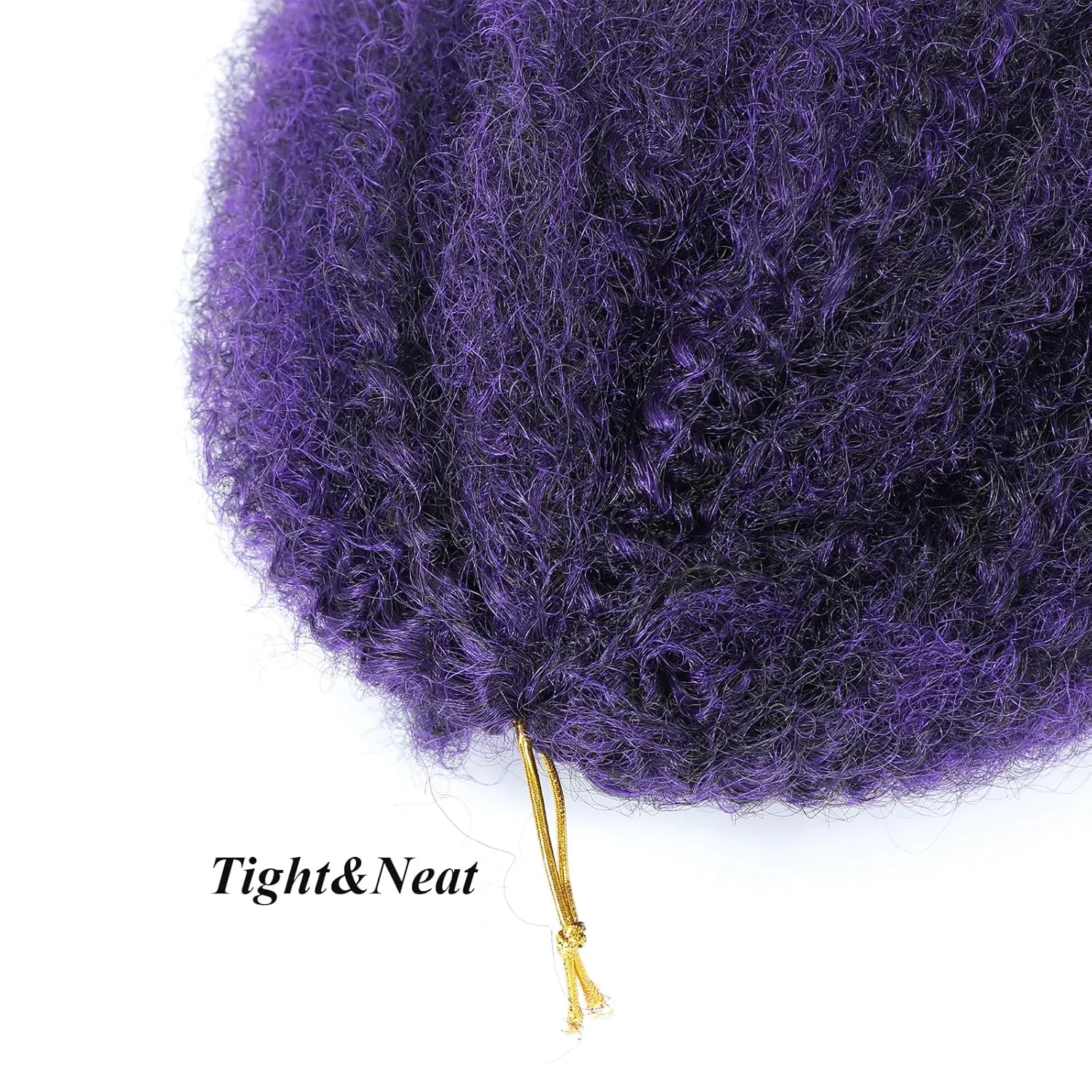 12Inch Marley Hair Braiding Hair 5Packs Ombre Short Springy Afro Kinky Twist for Soft Locs Pre Fluffed Crochet Braids Synthetic Crochet Hair Extensions(Mixed Purple#)