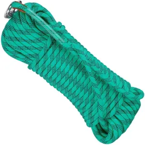 16mm High Strength Cord Safety Rope Braid Nylon Rope, Carrying Weight 2500kg,for Hiking, Mountaineering, Outdoor Sports, Camping, Caving (Color : Green, Size : 16mm x 200m)