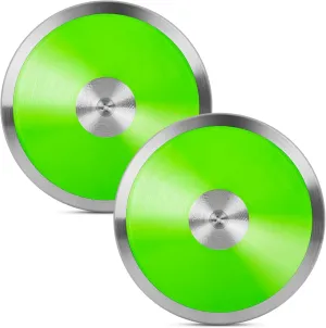 2 Pcs Sports Training Discus for School Track and Field, 1kg Nylon Discus with Steel Rim and Center, Men Women Discuses for Outdoor Practice Throwing