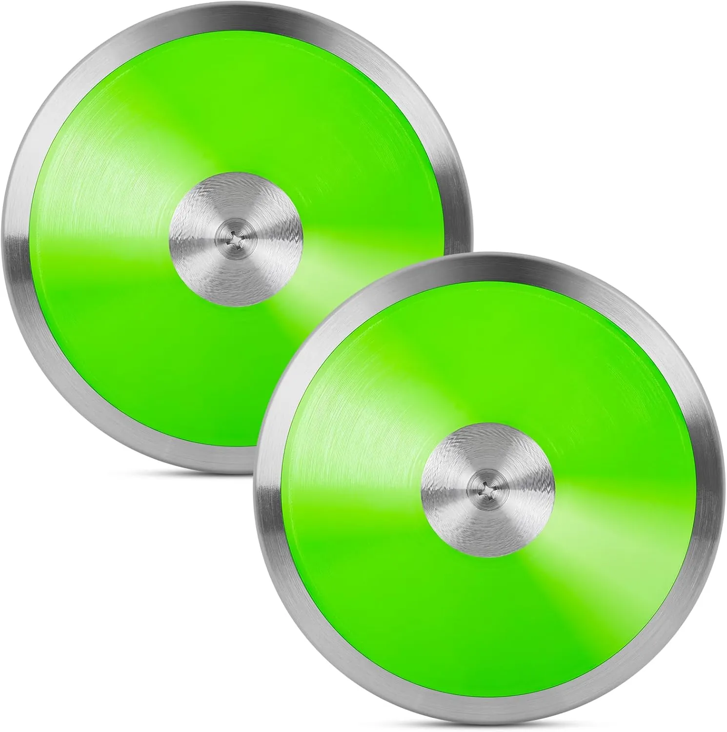 2 Pcs Sports Training Discus for School Track and Field, 1kg Nylon Discus with Steel Rim and Center, Men Women Discuses for Outdoor Practice Throwing
