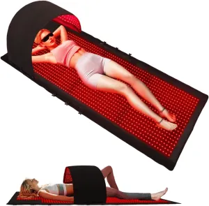 2025 Upgraded 4 Modes Compact Chamber of Red Light Therapy for Full Body Pain Relief,74"x33" 49.6"x15.6"with1655 Dual-Wave(660nm&850nm) LEDs,Multi-Mode Customization,Premium Leather(Black74"x33")