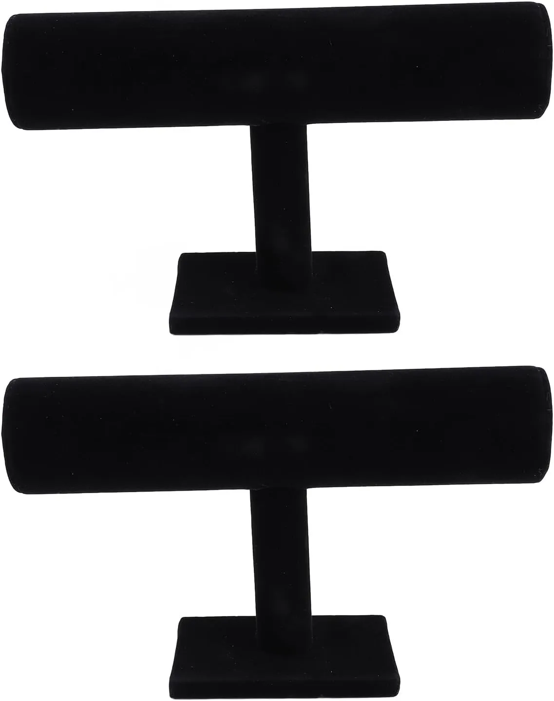 2PCS T Bar Bracelet Organizer Display Stand, Elegant Versatile Velvet Jewelry Display Rack, Watches Necklaces Holder, T Bar Bangle Organizer Bracelet Holder for Home Store
