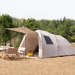3-4 Person Tents for Camping Family Tent Canopy,Tent Outdoor Portable for BBQ,Camping,3 Large Mesh Windows Ventilation Waterproof Pop Up Large Tent