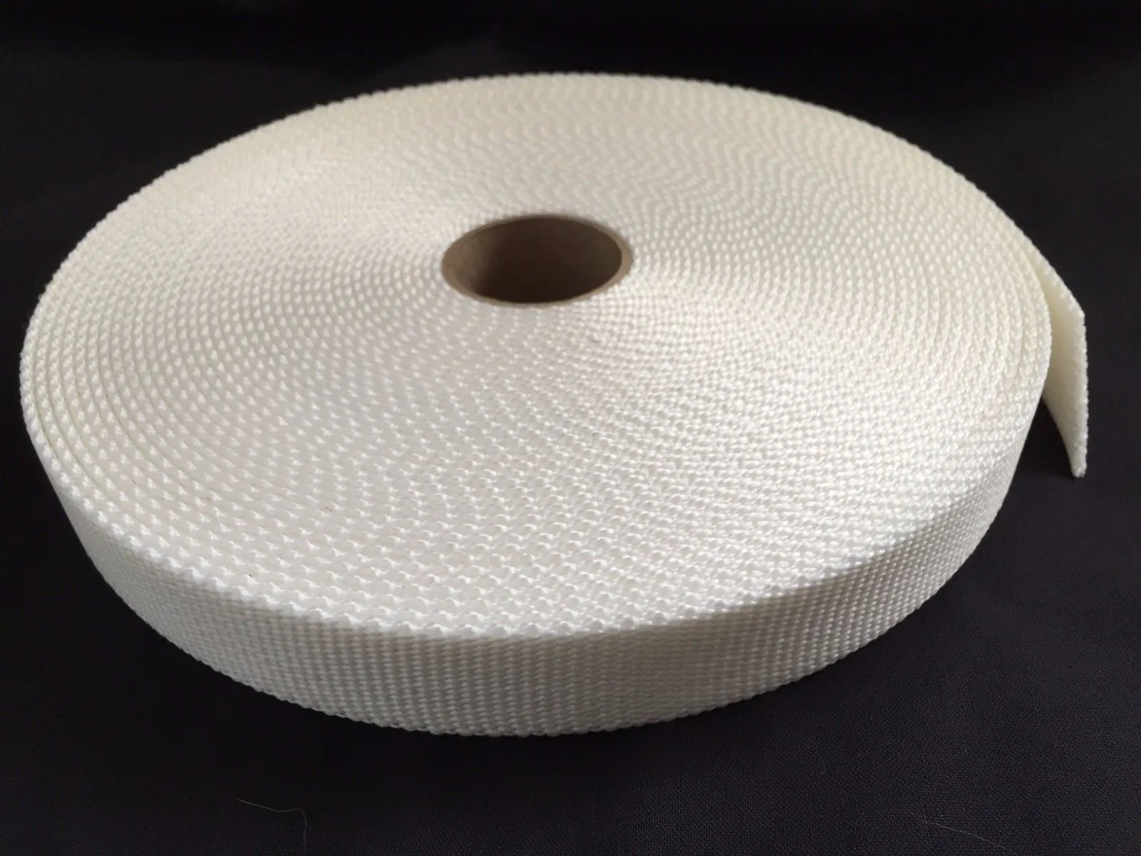 3/8 Inch White Nylon Webbing - Medium Weight Nylon