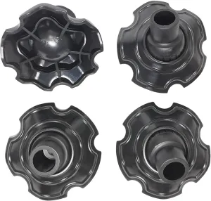 4Pcs Anti-Sink Chair Feet Caps, Camp Chairs Replacement, Furniture Pads, Black, Rubber Grip, Plastic & Rubber, Round, 16mm