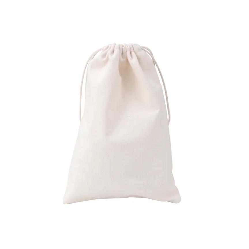 50pcs of 17cm x 23cm 10oz Canvas Calico Drawstring Storage Linen Gift Bags, Best linen bags, Linen Drawstring bags