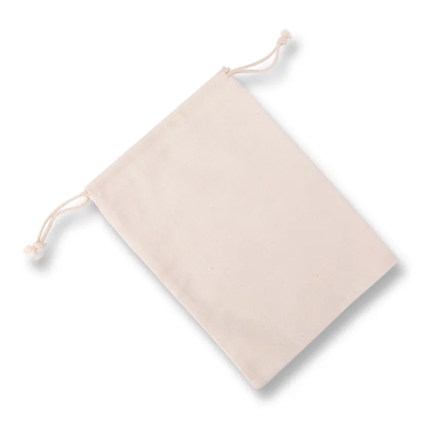 50pcs of 17cm x 23cm 10oz Canvas Calico Drawstring Storage Linen Gift Bags, Best linen bags, Linen Drawstring bags