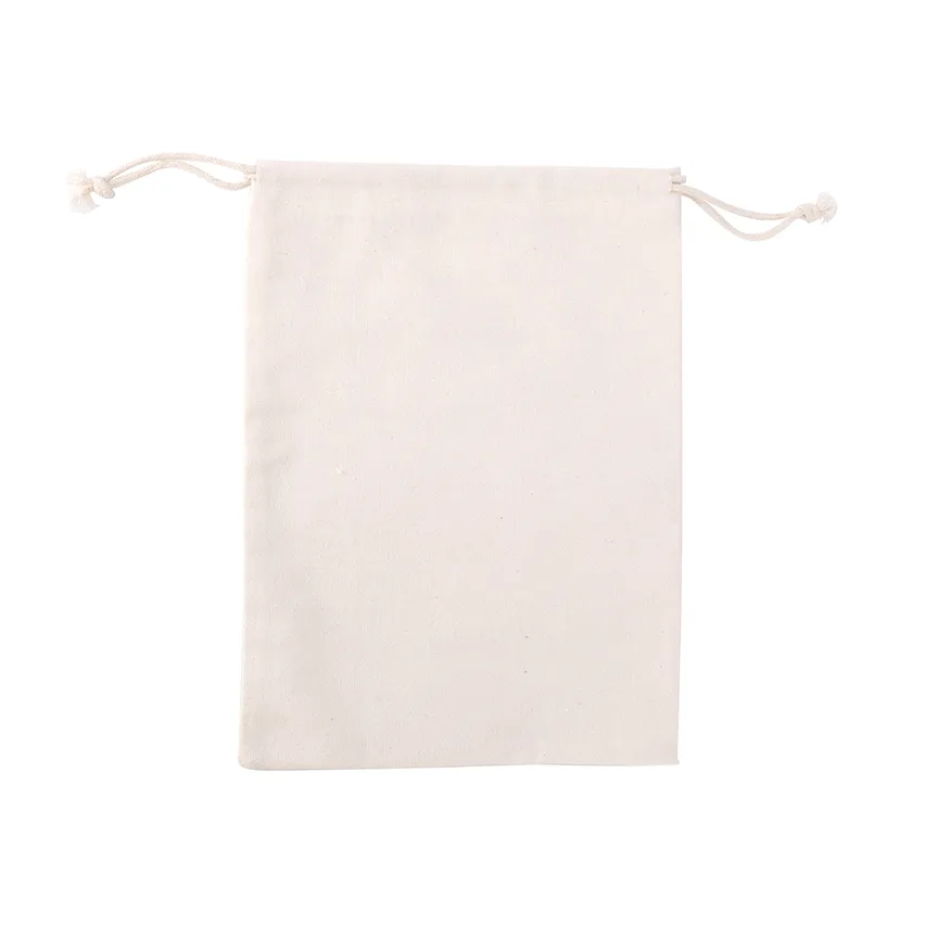 50pcs of 17cm x 23cm 10oz Canvas Calico Drawstring Storage Linen Gift Bags, Best linen bags, Linen Drawstring bags