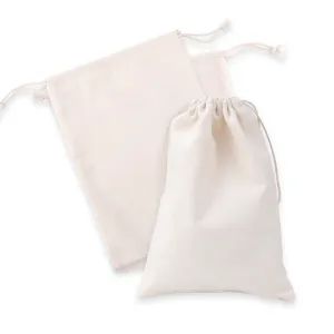 50pcs of 17cm x 23cm 10oz Canvas Calico Drawstring Storage Linen Gift Bags, Best linen bags, Linen Drawstring bags