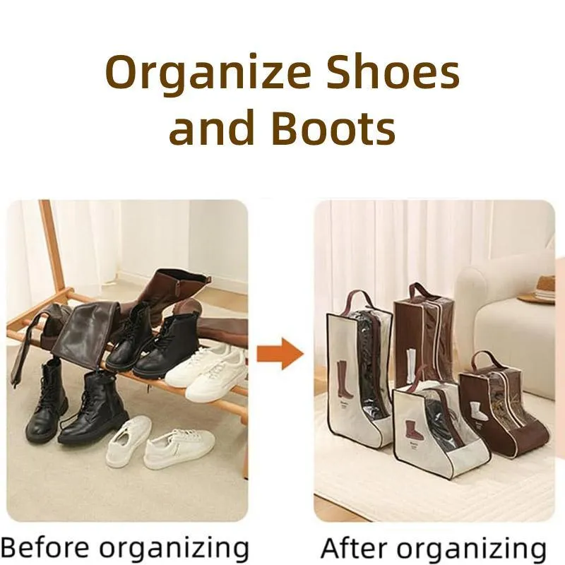 5pcs Portable Shoes and Boots Dust Bag Travel Storage Cover Organiser Pouch Set
