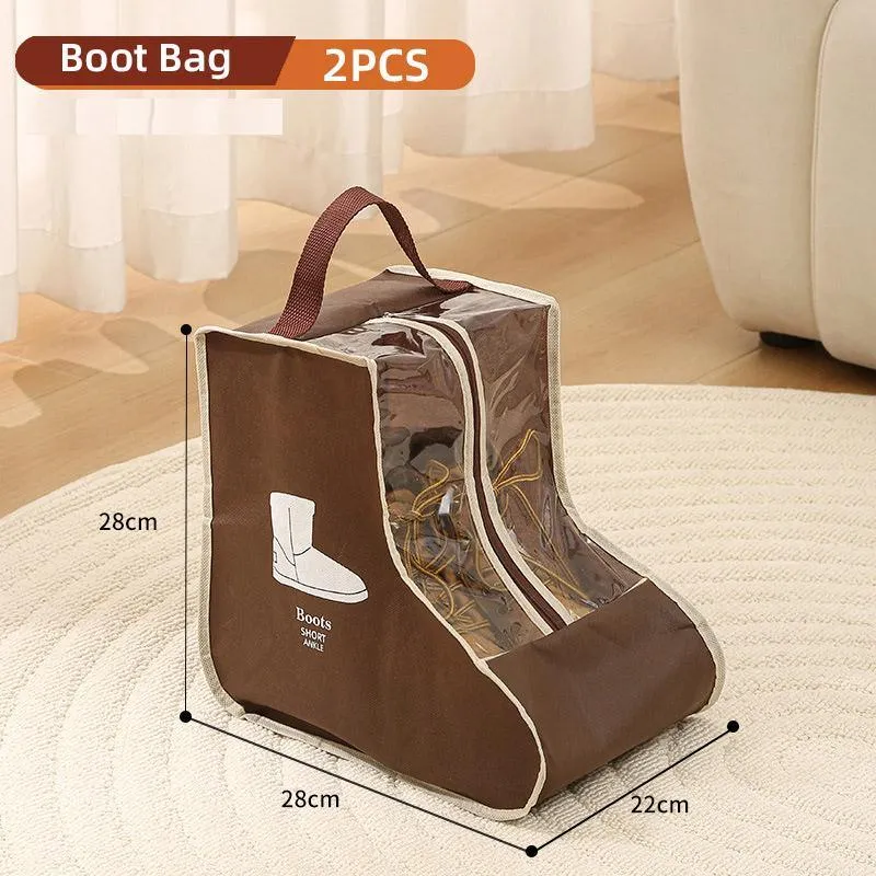 5pcs Portable Shoes and Boots Dust Bag Travel Storage Cover Organiser Pouch Set