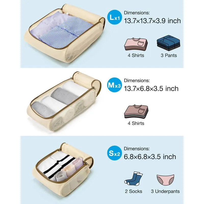6-Piece Travel Organizer Storage Bags Set
