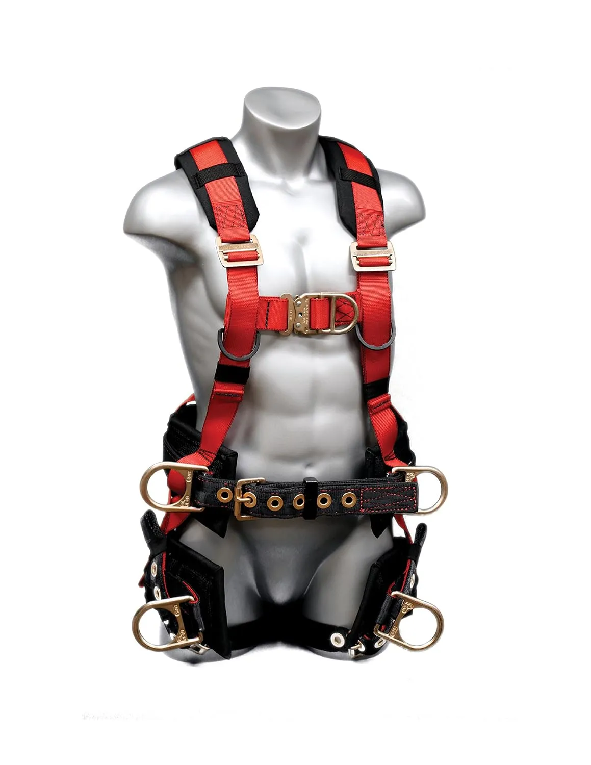 66614 EagleTower Polyester/Nylon LE 6 D-Ring Harnesses with Quick-Connect Buckles, X-Large