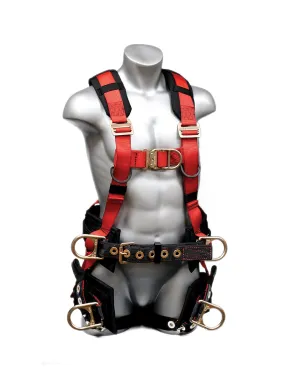66614 EagleTower Polyester/Nylon LE 6 D-Ring Harnesses with Quick-Connect Buckles, X-Large