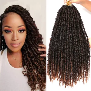 8 Packs Passion Twist Crochet Hair 20 Inch Prelooped Crochet Braids Pretwisted Spring Twist Crochet Hair for Black Women (20 Inch (Pack of 8), T30#)