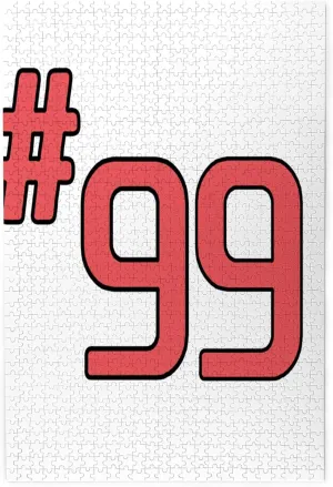 #99 Design,Puzzle Board,Portable Wooden Jigsaw Puzzle for Adults,Team Number 99,Birthday Gift for Family and Friends,Red and Black Plastic Box Storage 1000PCS