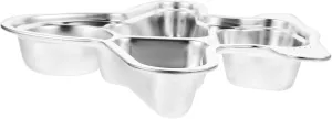 ABOOFAN 1Pc Divided Plate Stainless Steel Food Storage Dish for School Camping and Outdoor Activities for Healthy Eating and Meal