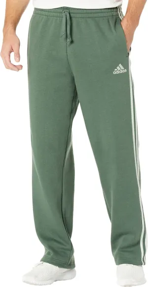 adidas Essentials 3-Stripes Fleece Open Hem Pants Green Oxide/Linen Green 2XL 30