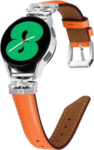 Adjustable Genuine Leather Wrist Strap Compatible With Galaxy Watch 3 41mm,Replacement straps for watches with Metal Buckle for Galaxy Watch 42mm/Active/Active2/Gear S2