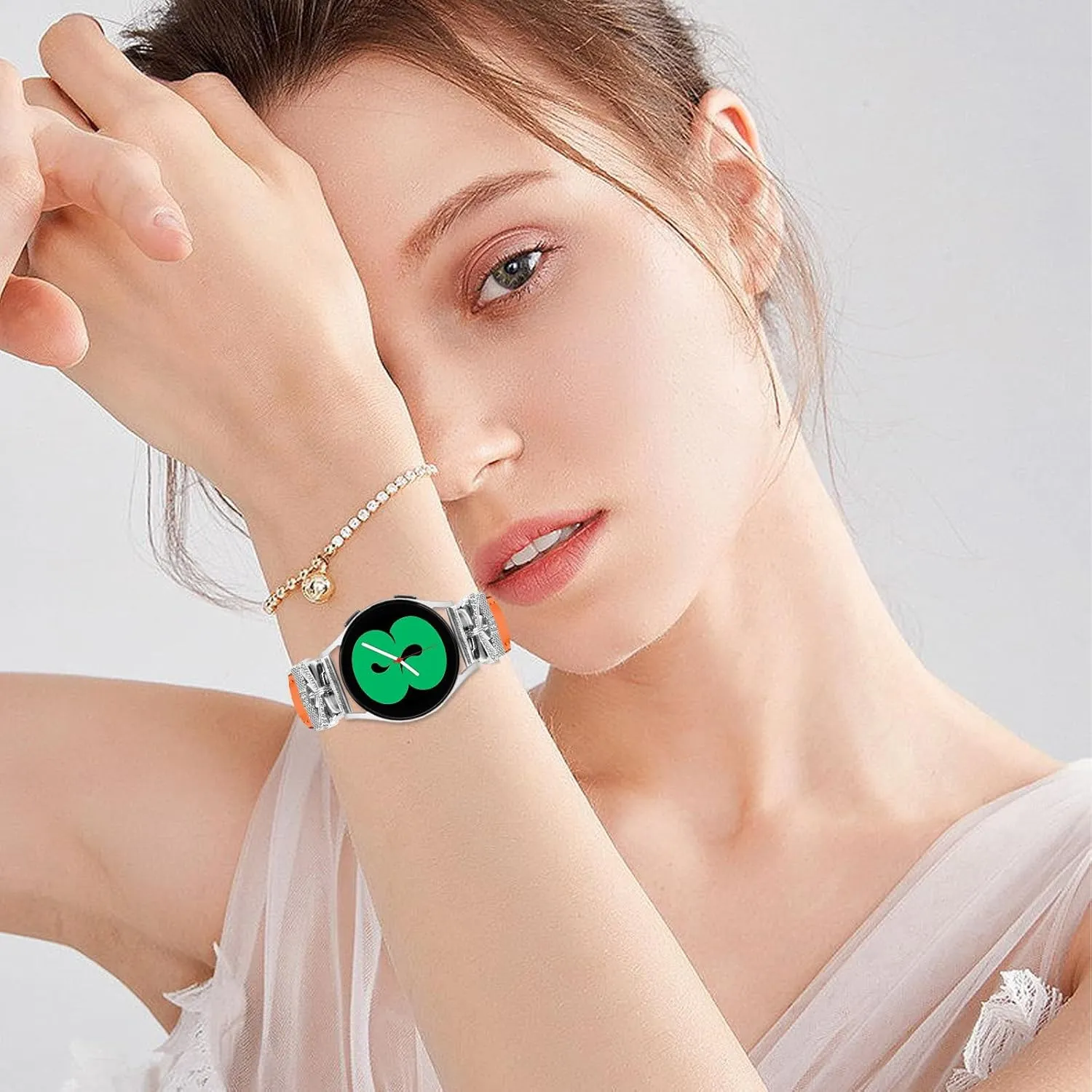 Adjustable Genuine Leather Wrist Strap Compatible With Galaxy Watch 3 41mm,Replacement straps for watches with Metal Buckle for Galaxy Watch 42mm/Active/Active2/Gear S2