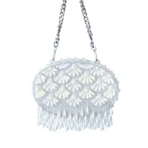 Adora By Ankita Cream Fareeda Clutch Bag