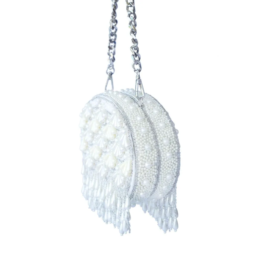 Adora By Ankita Cream Fareeda Clutch Bag