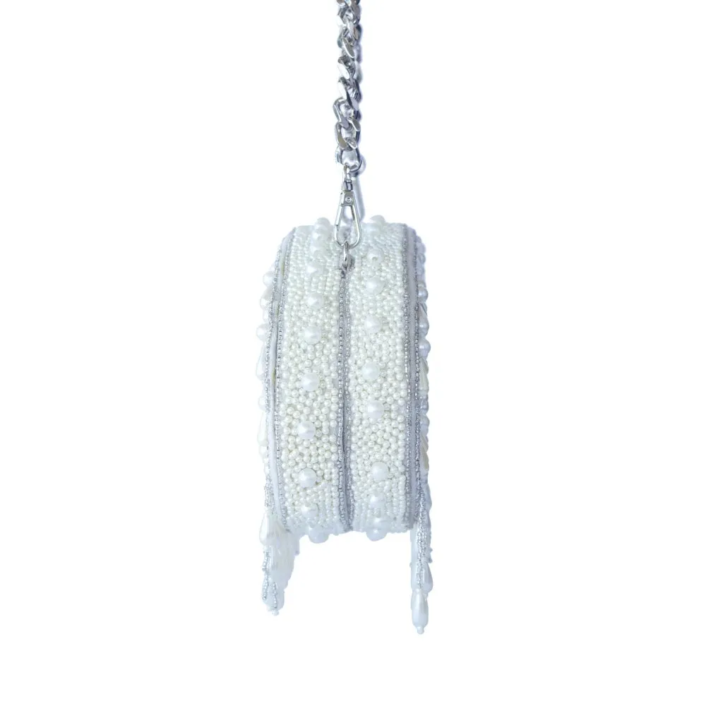 Adora By Ankita Cream Fareeda Clutch Bag