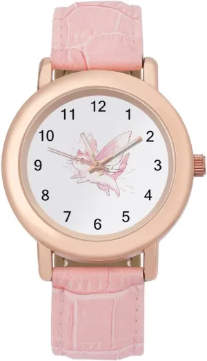 Aesthetic Fairy Cat Women's Leather Strap Watch Elegant Leather Band Ladies Watches Three-Hand Watch