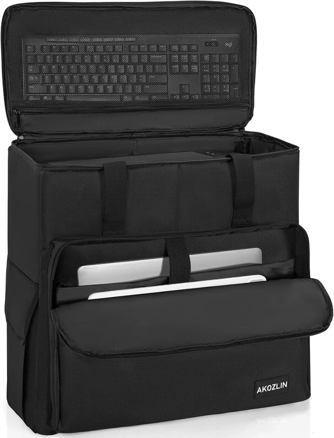 AKOZLIN Desktop Gaming Computer Tower PC Chassis Carrying Case Travel Storage Bag for Keyboard Mouse Accessories