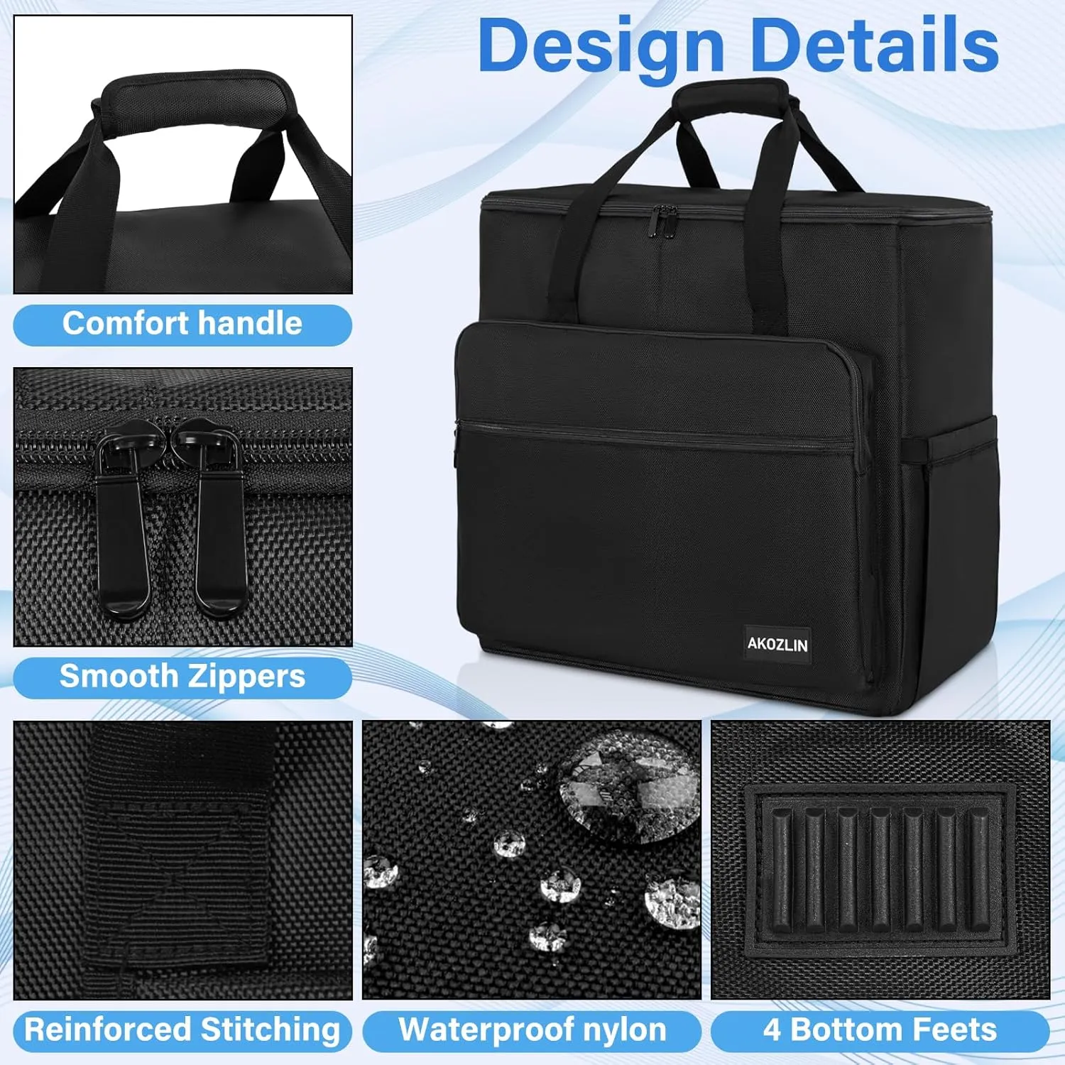 AKOZLIN Desktop Gaming Computer Tower PC Chassis Carrying Case Travel Storage Bag for Keyboard Mouse Accessories