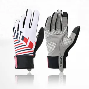 All Weather Glove Cycling Bike Functional Glove Shock Absorption Memory Form UV Block (Woman: L)