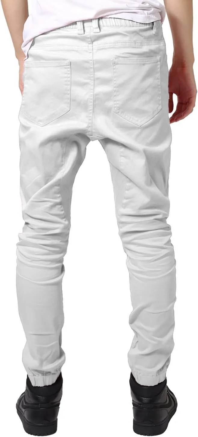 Allsense Men's Slim-Fit Twill Drop-Crotch Jogger Pants