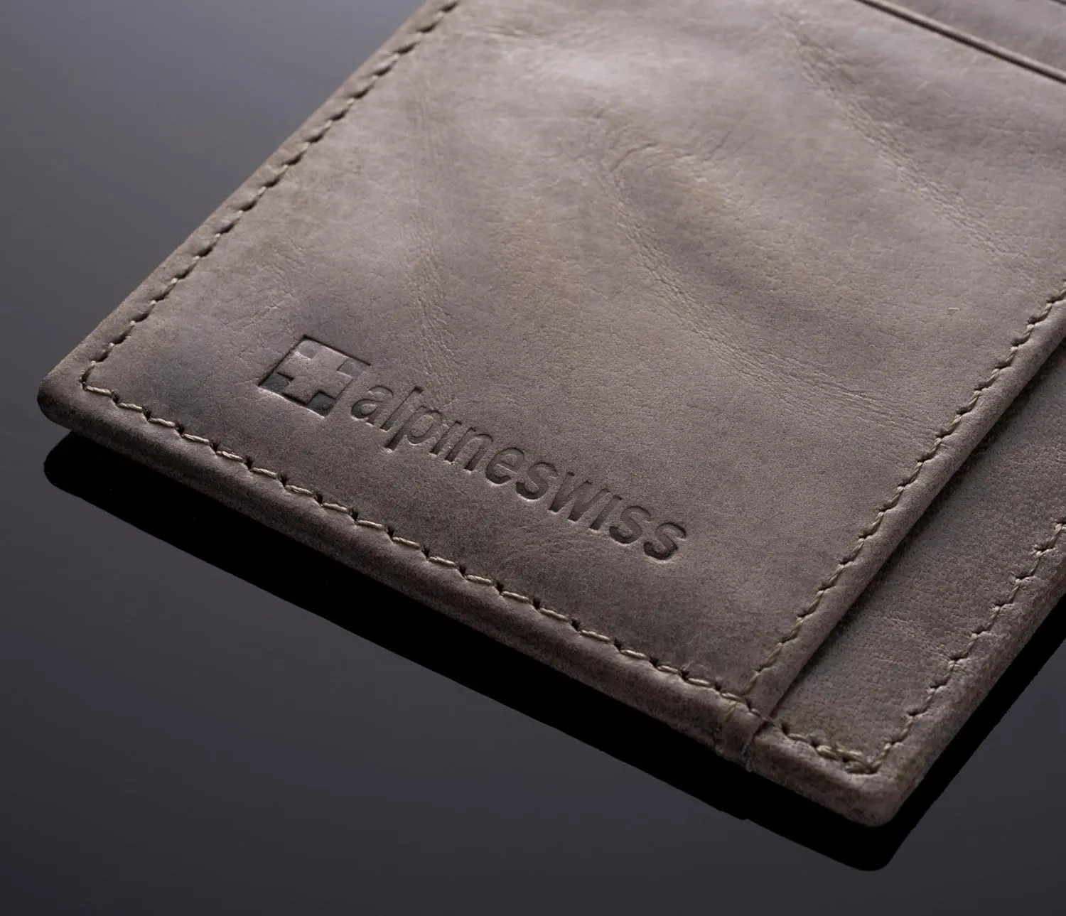 Alpine Swiss RFID Front Pocket Wallet ID Card Case