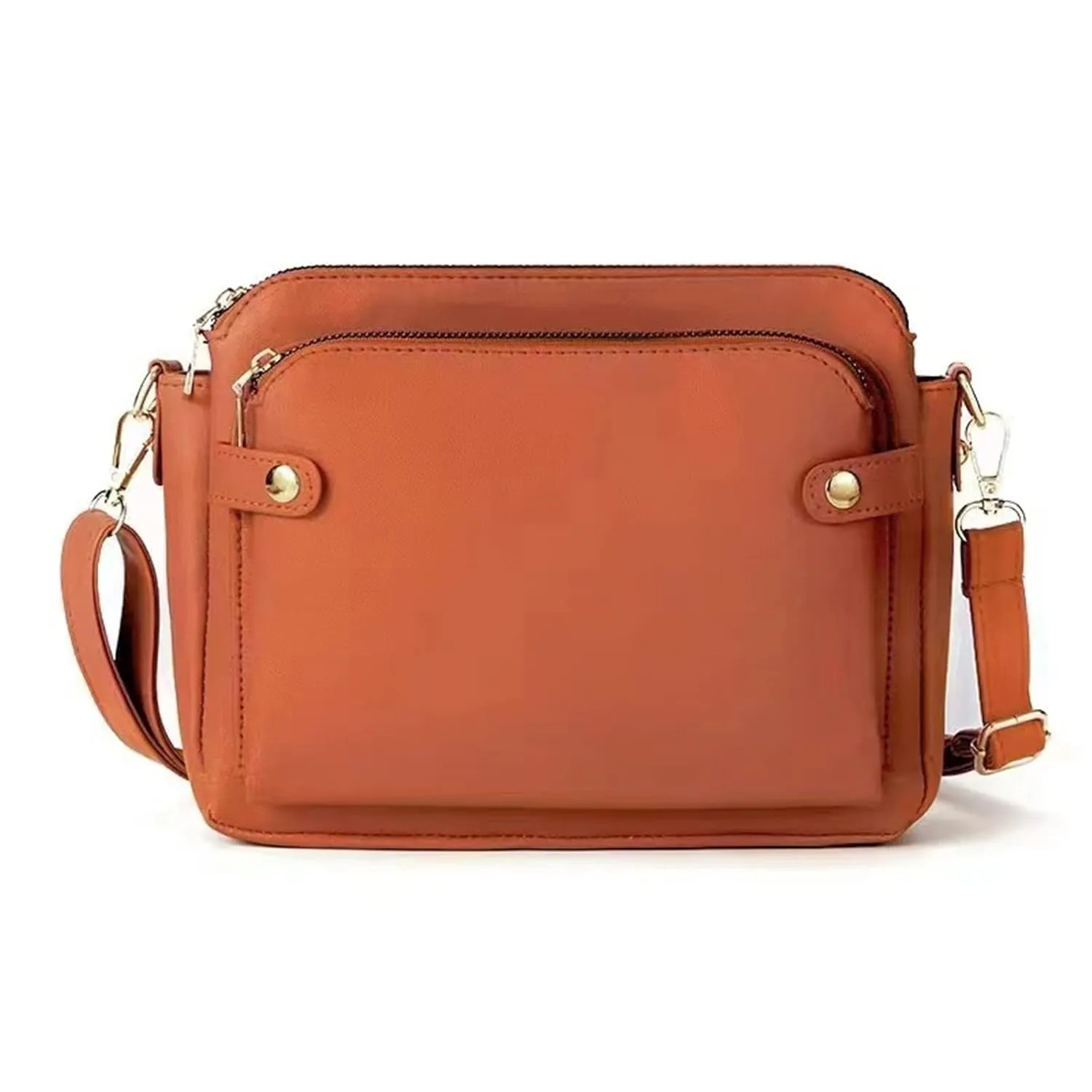 Answeryen off-Crossbody Leather Shoulder Bags and Clutches，Crossbody Bags for Women，Cross Body Bag Purses for Women (Brown)