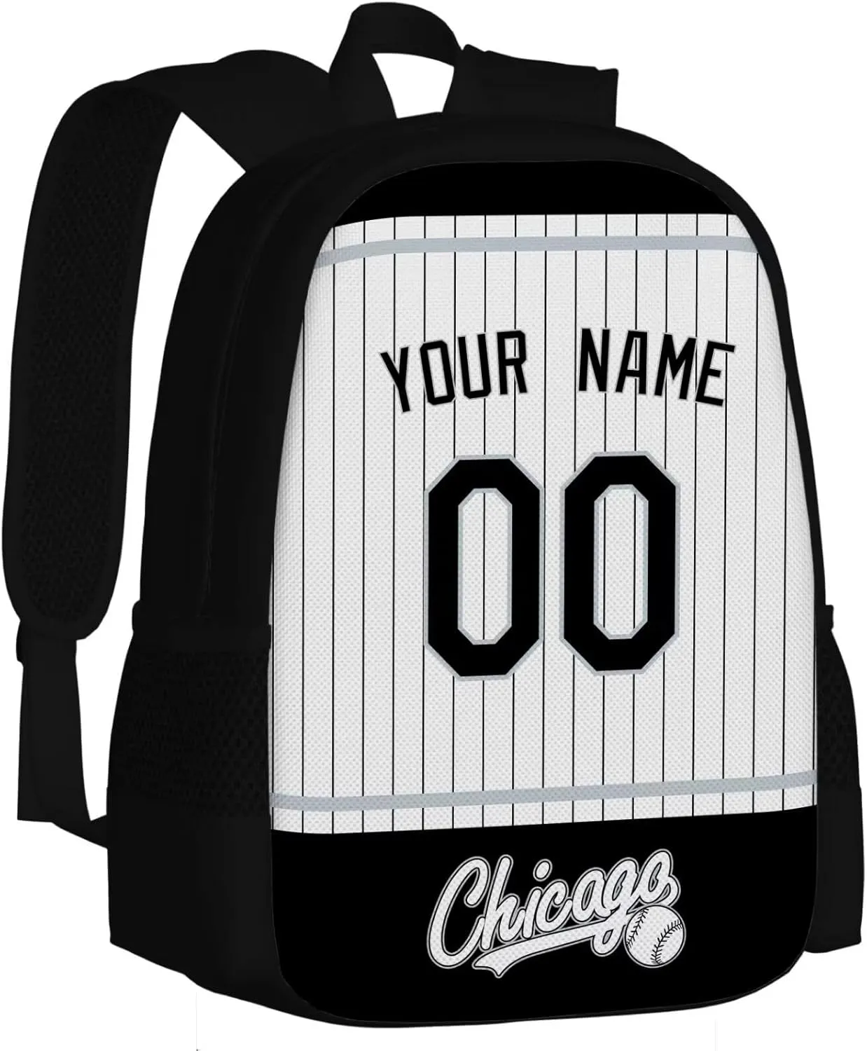 ANTKING Chicago Backpack School Bags Custom Name Number for Men Youth Boy Gift