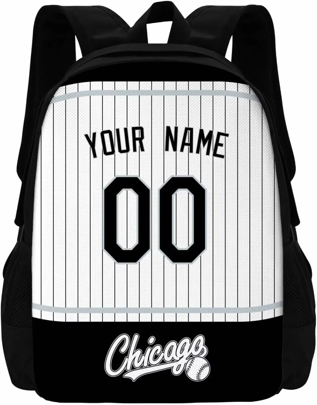 ANTKING Chicago Backpack School Bags Custom Name Number for Men Youth Boy Gift