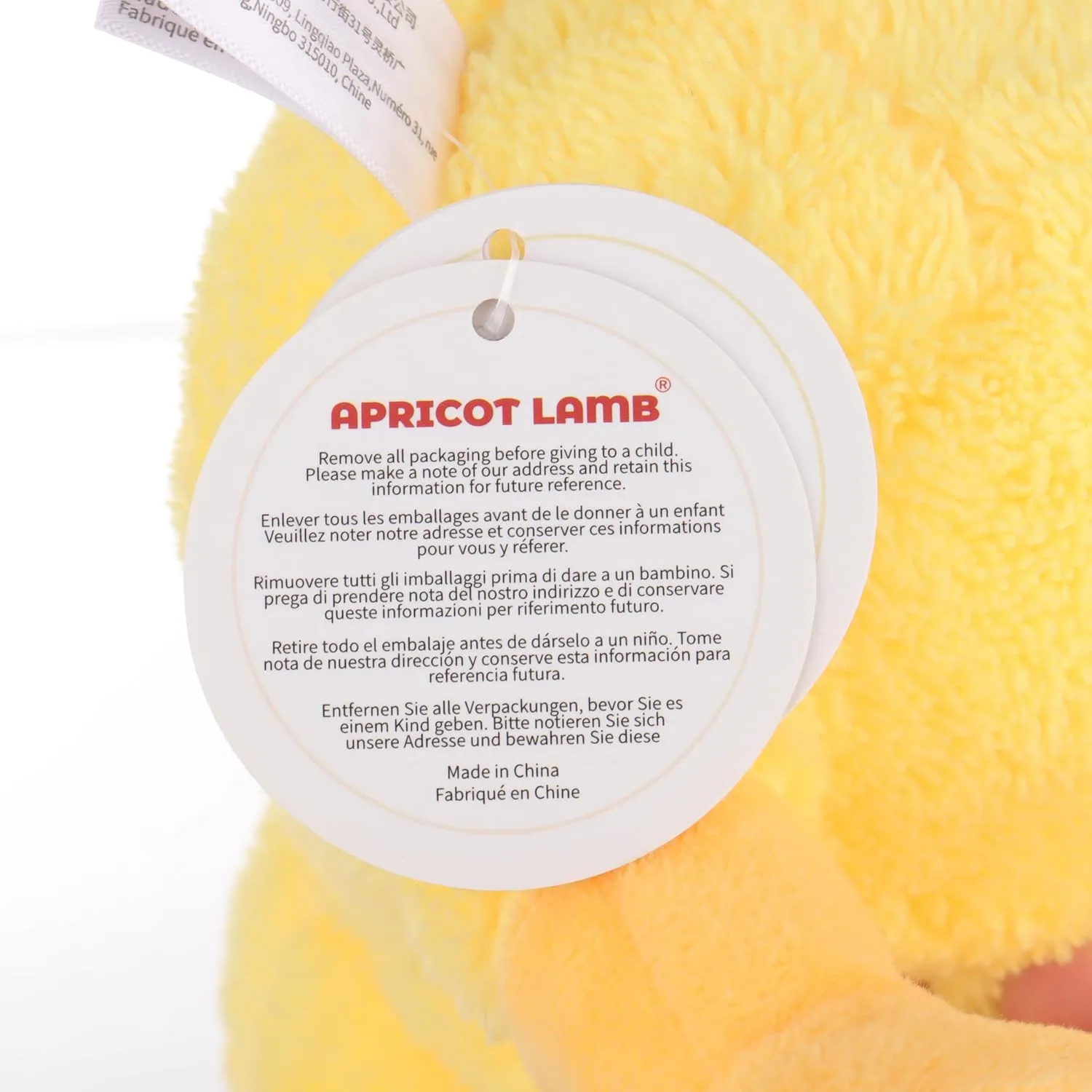 Apricot Lamb Toys Plush Velvet Duck Stuffed Animal Soft Cuddly Perfect for Child (Velvet Duck,9 Inches)
