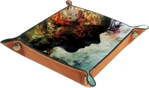 Art Man & Nature Stacking Jewelry Organizer Trays, Small Desk Drawer Organizer Tray for Women and Girls, Earring, Bracelet, Ring Storage, Key Tray for Entryway Table, Decorative and Functional