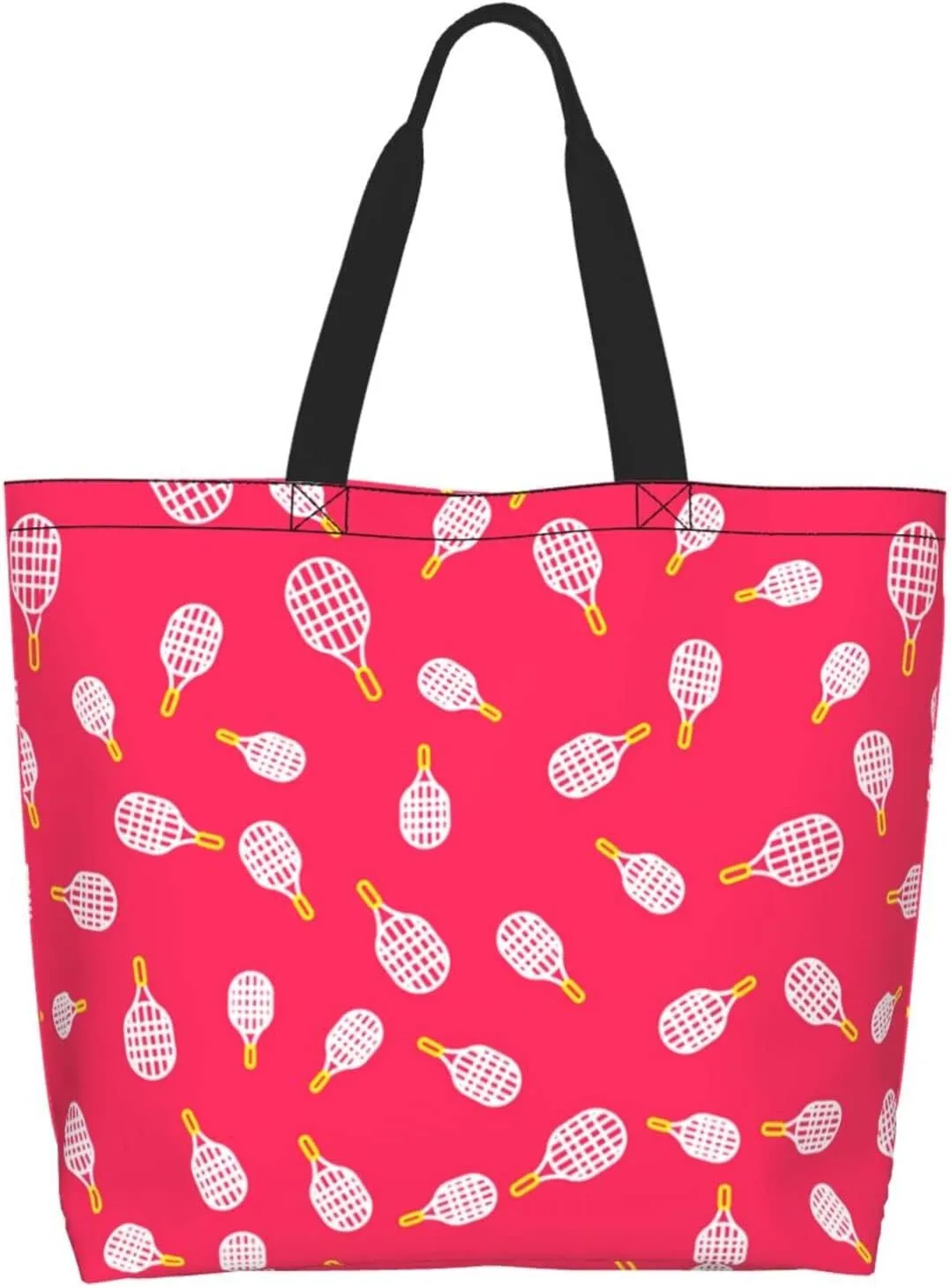 ASYG Tennis Tote Shoulder Bag Sport Grocery Bags Storage Handle Shopping Bag Tennis Portable Bag