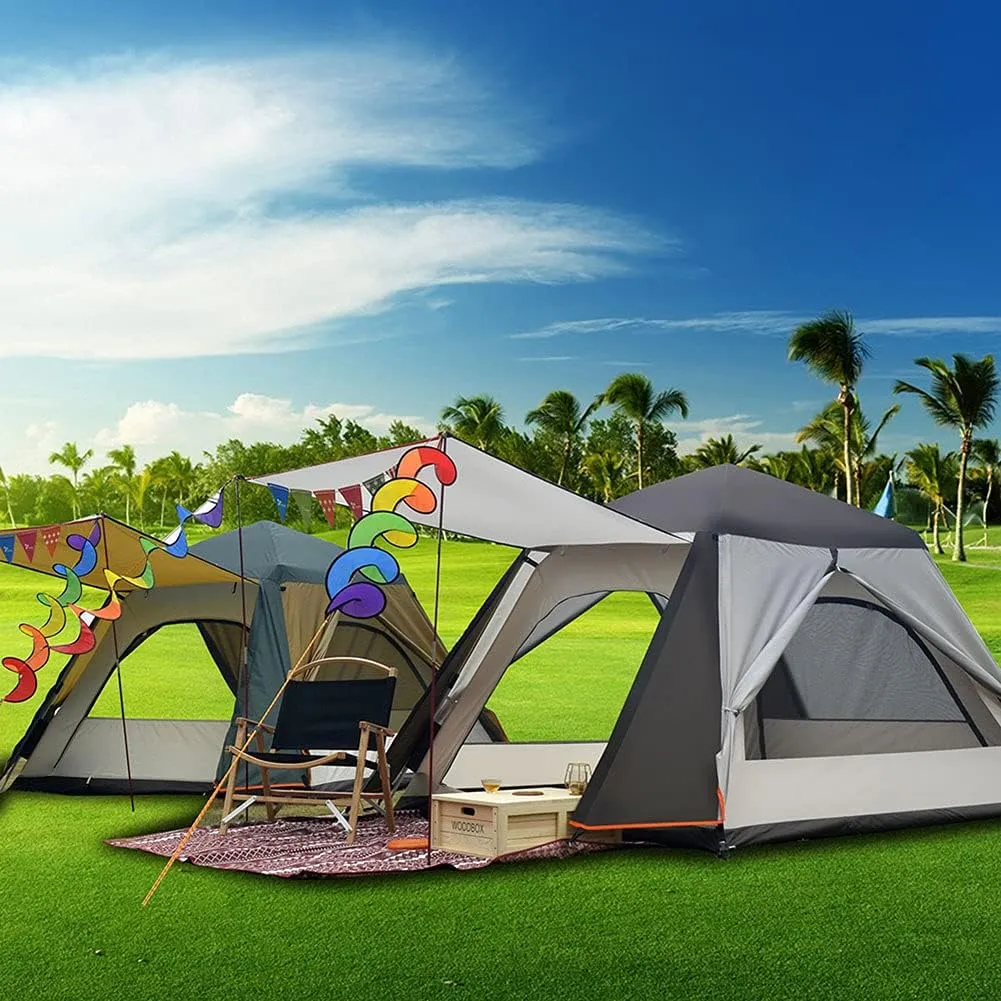 Automatic Pop-up Tent for 3-4 People with Porch Camping Tent Anti-UV for Family Tent Cabana Portable for Outdoor Camping Hiking Fishing