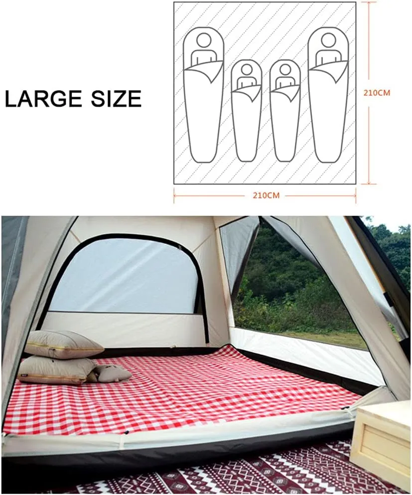 Automatic Pop-up Tent for 3-4 People with Porch Camping Tent Anti-UV for Family Tent Cabana Portable for Outdoor Camping Hiking Fishing