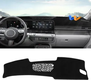 Autorder Dashboard Cover Mat for 2024 2025 Hyundai Kona Accessories Dash Cover Upgrade Velvet Dash Mat Sunshade Glare UV Rays Protector