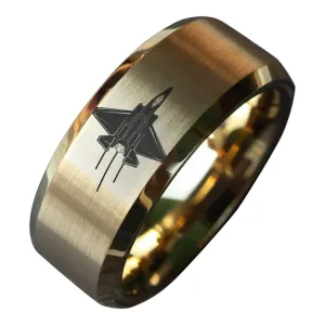 Aviation Wedding Band Aviator Wedding Ring Jet Plane Engraved Ring Airplane Air Pilot Flyer Ring Wingman Sky Captain Jewelry Pilot Ring