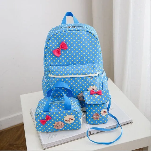 Backpack for girls 3 pieces school bags