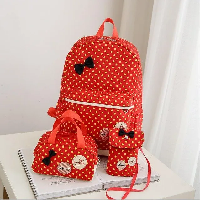 Backpack for girls 3 pieces school bags