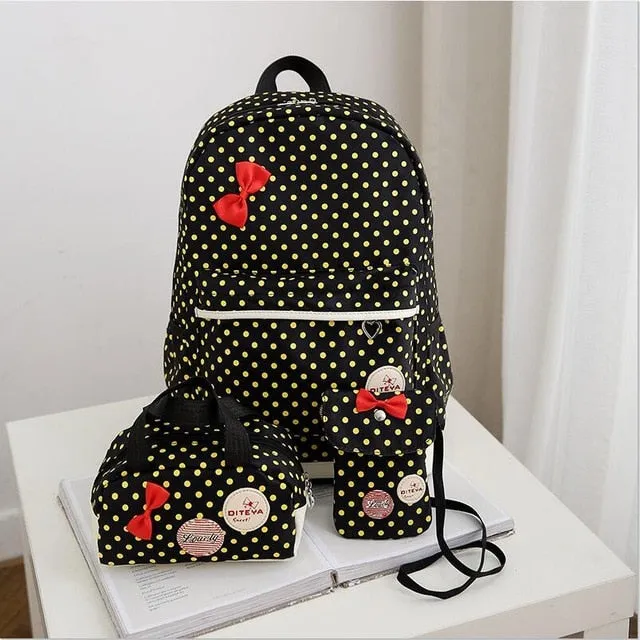 Backpack for girls 3 pieces school bags
