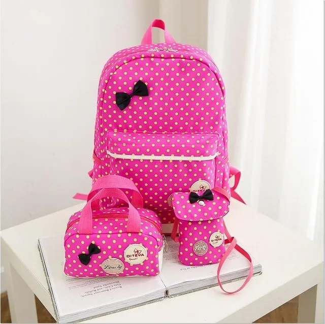 Backpack for girls 3 pieces school bags